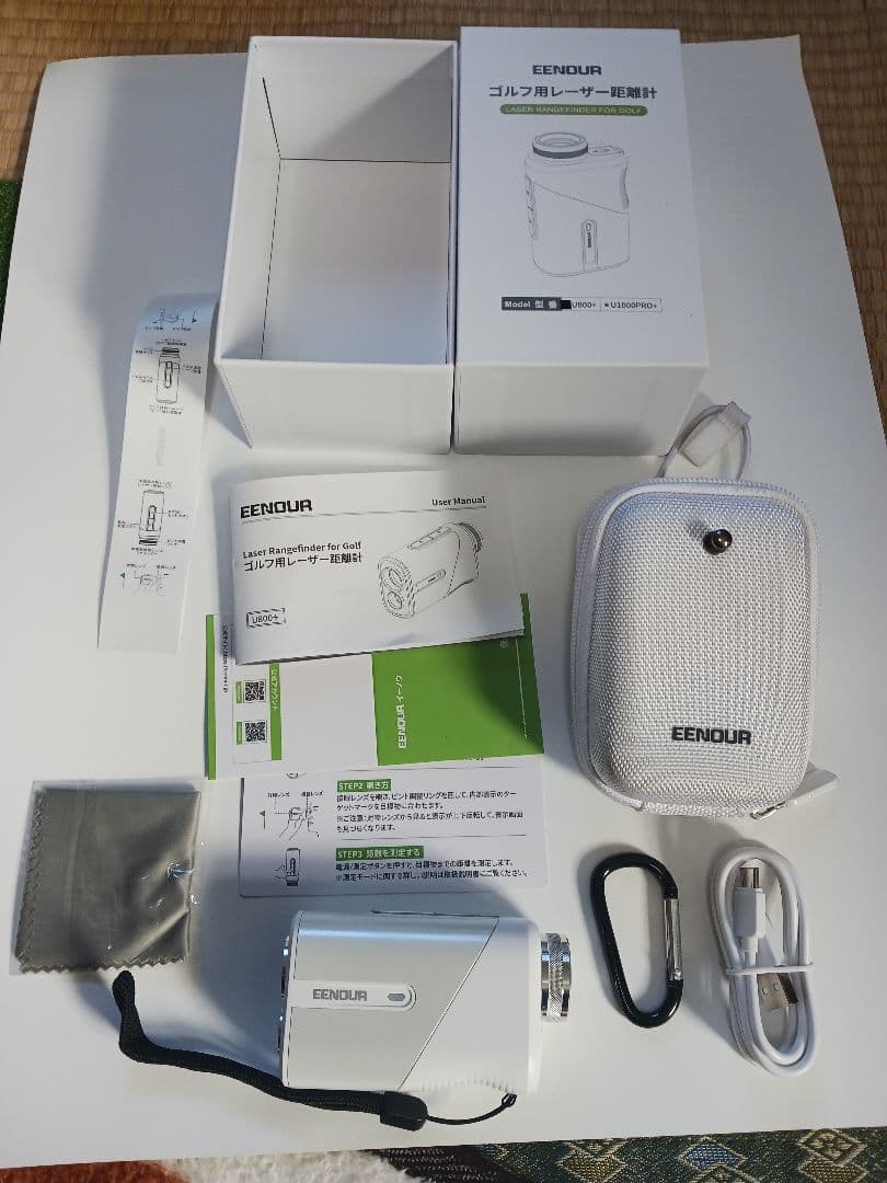 【いが】【美品】U800+ 3点間測定付 ゴルフ レーザー距離計 ホワイト