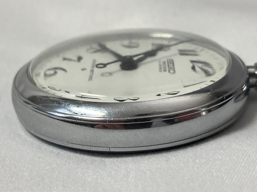 【稼働・美品】SEIKO セイコー プレシジョン　21石　手巻懐中時計