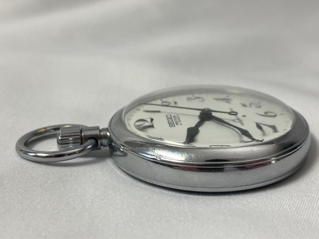 【稼働・美品】SEIKO セイコー プレシジョン　21石　手巻懐中時計