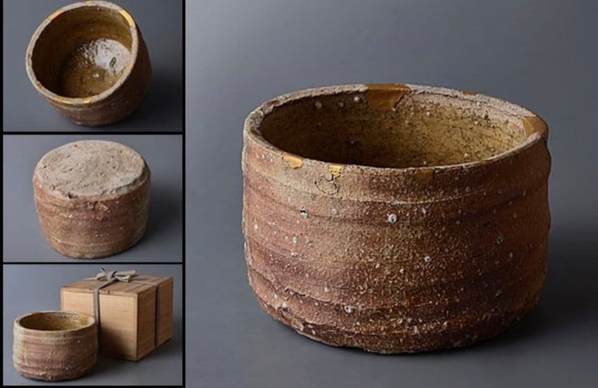 T*u様 【時代　古信楽建水】桃山陶　金継ぎ　茶道具　李朝　高麗　茶碗　樂吉左衞