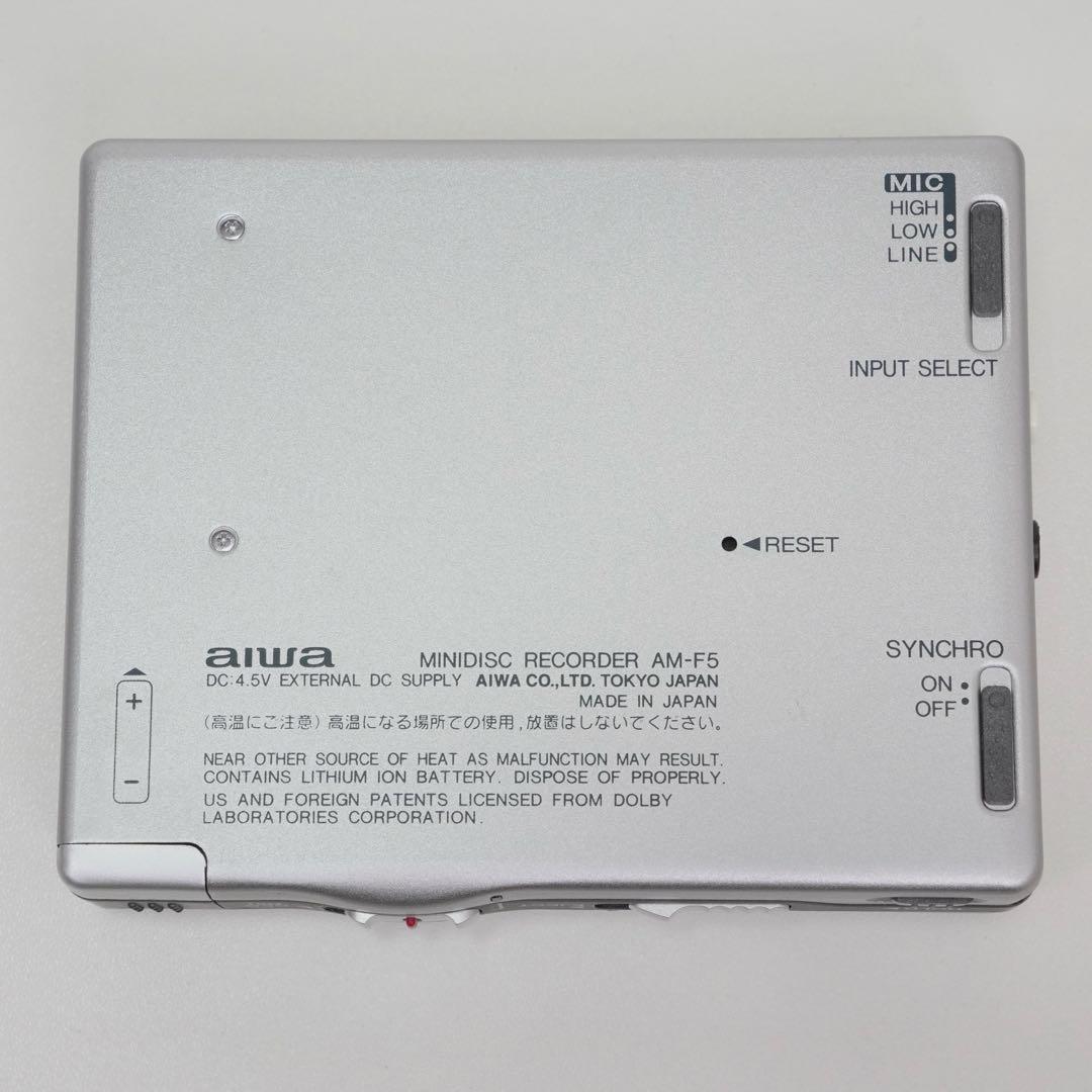 使用感ほぼ無し！aiwa AM-F5 ポータブルMDレコーダー