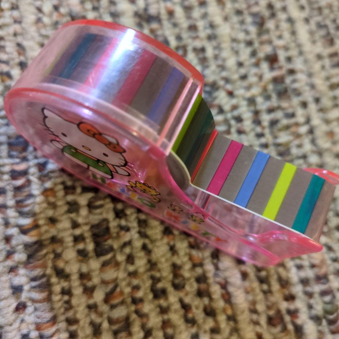 【匿名配送／SANRIO】1994年平成レトロキティセロハンテープケース