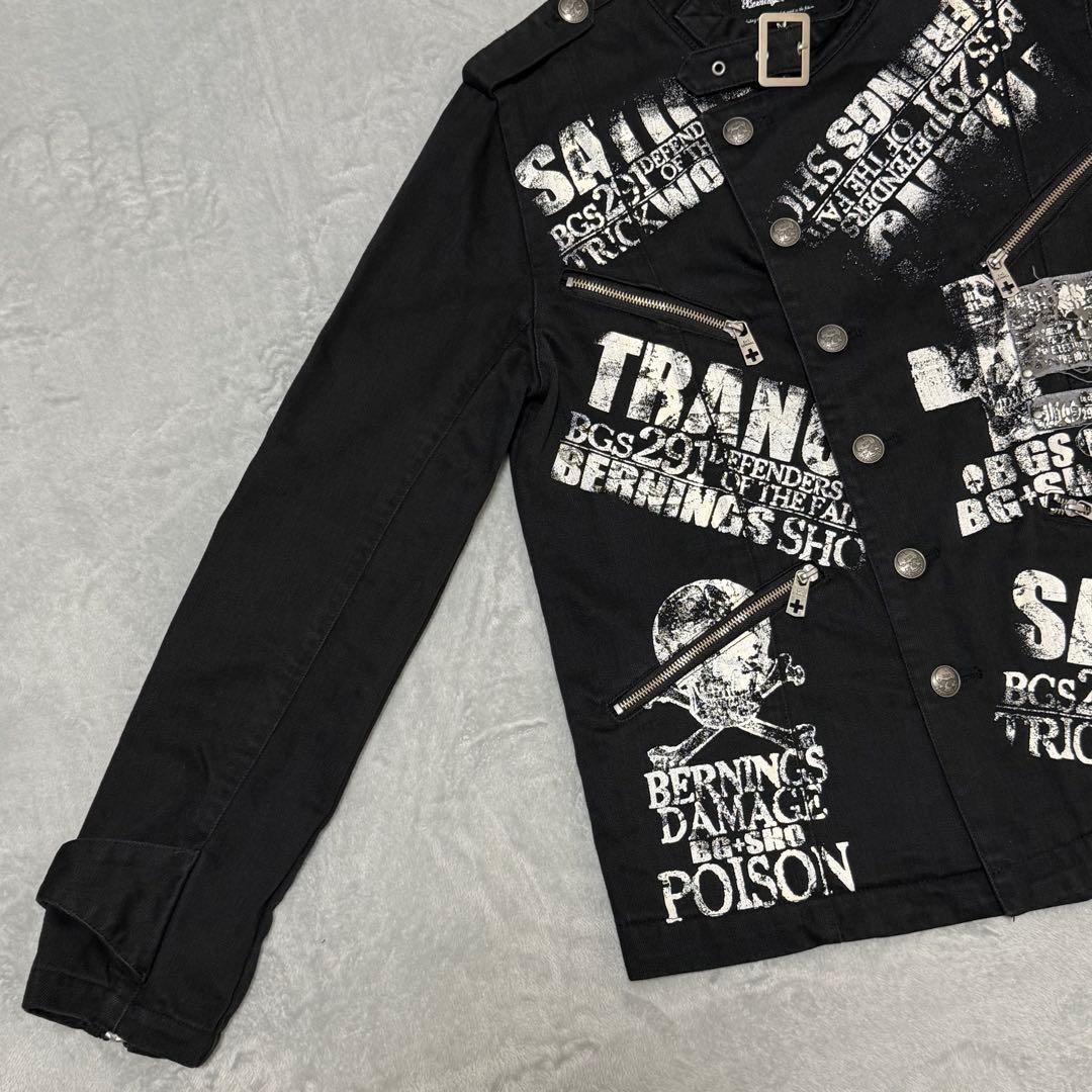 【BERNINGS-SHO】y2k00s平成ギャル男　4連ジップスカルジャケット