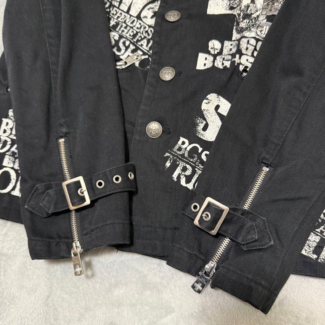 【BERNINGS-SHO】y2k00s平成ギャル男　4連ジップスカルジャケット