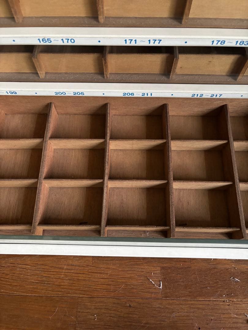 昭和レトロ　ひょうたん印絹カード　陳列棚 店舗什器　小物入れ　小引き出し