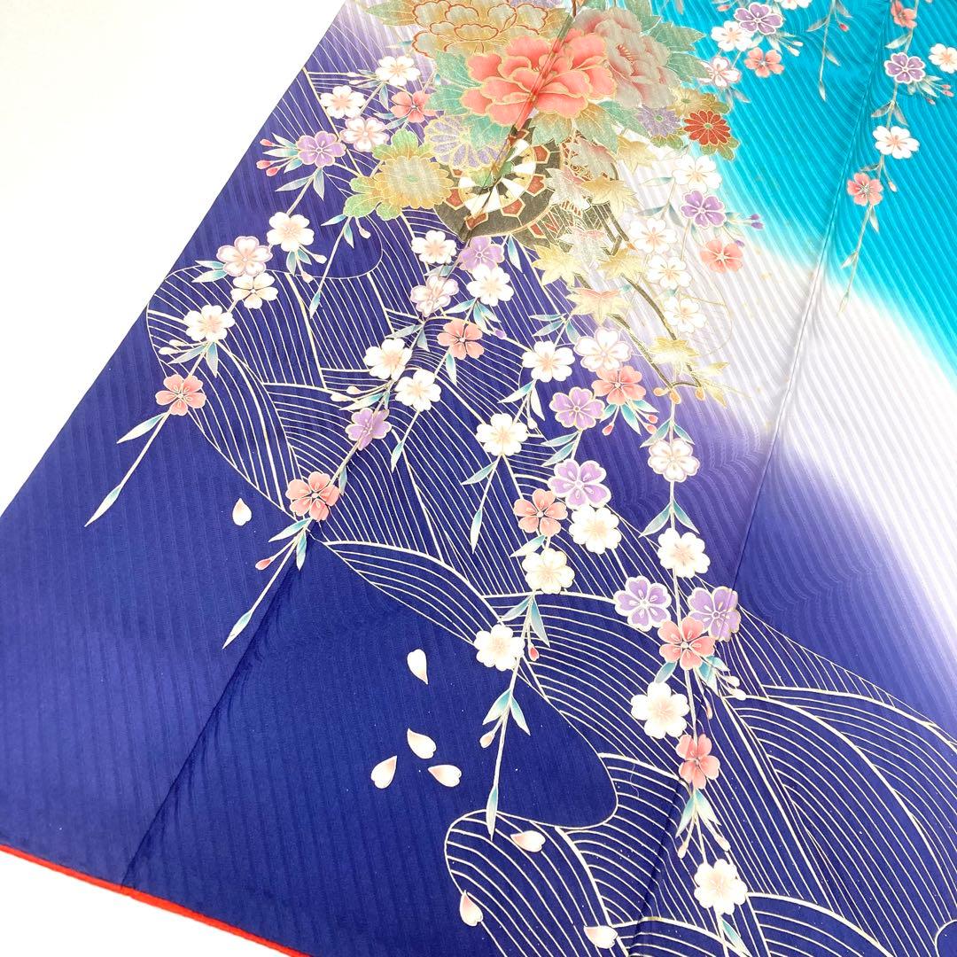 【TAMA屋】全て正絹 全て振袖 三松 鶴 花柄 まとめ売り 5点 TM2560