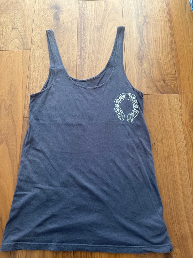 クロムハーツ　グレー コットン タンクトップ