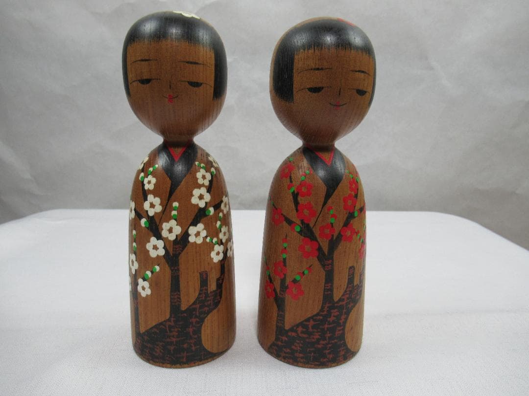 こけし 2体セット　秋田湯沢　小野寺幸楽作