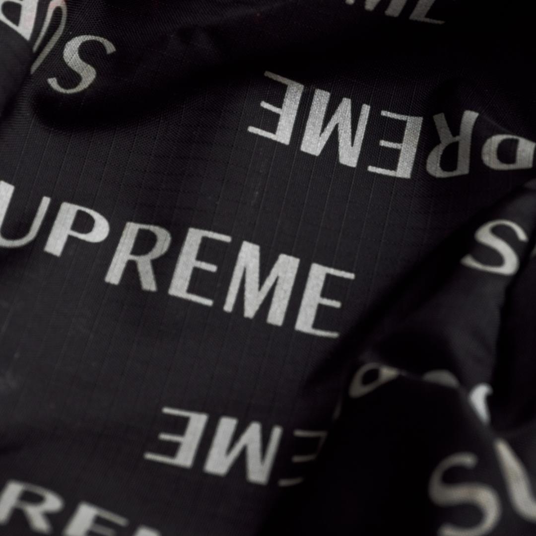 Supreme ロゴプリント バックパック 黒　16aw