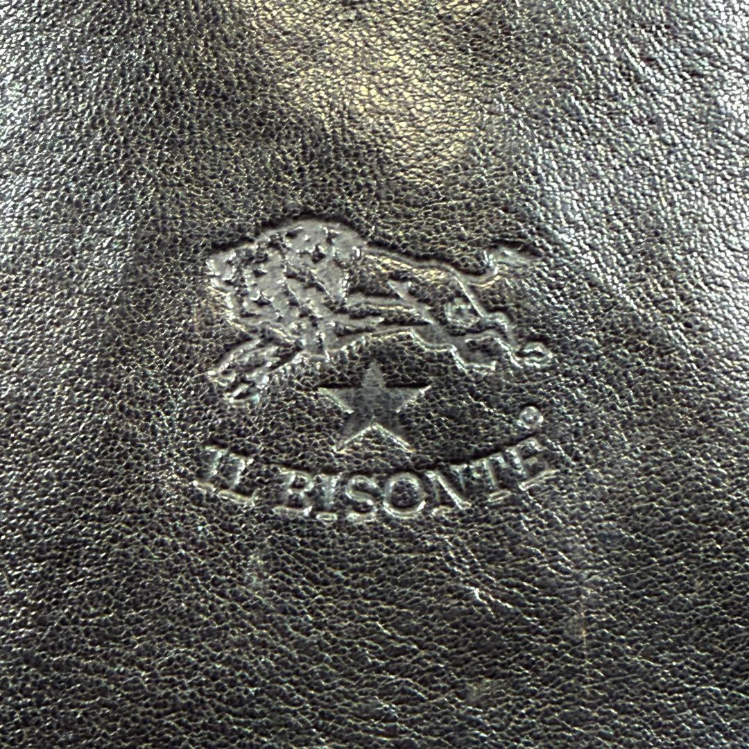 【美品】【希少】イルビゾンテ　ショルダーバッグ　オールレザー　ゴールド金具　黒系