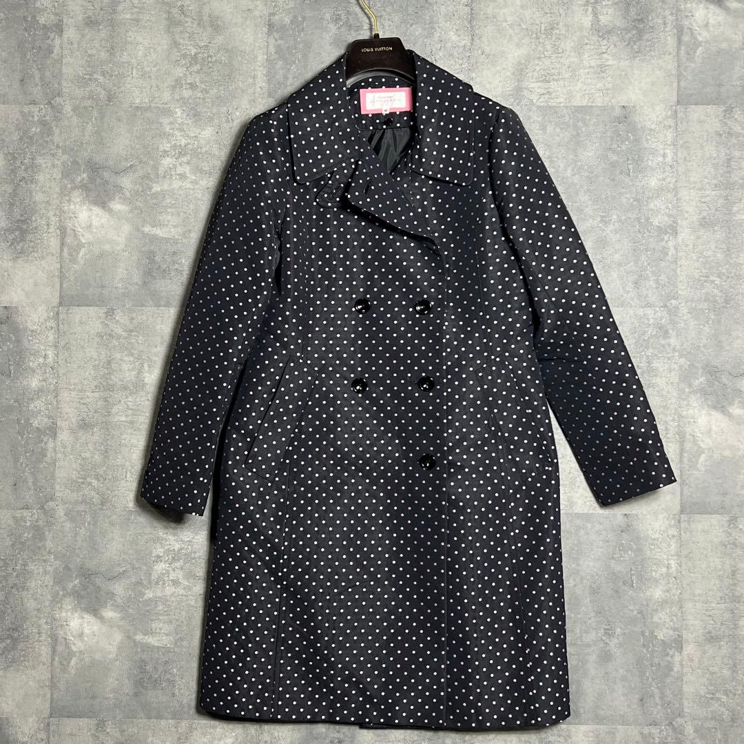 ALMA EN ROSE 森英恵　2ウエイコート　ドット刺繍　サイズ40極美品