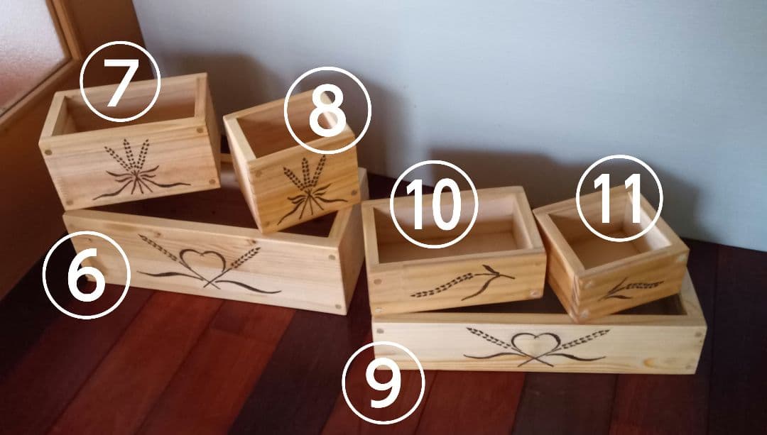 カントリー風入れ子の箱