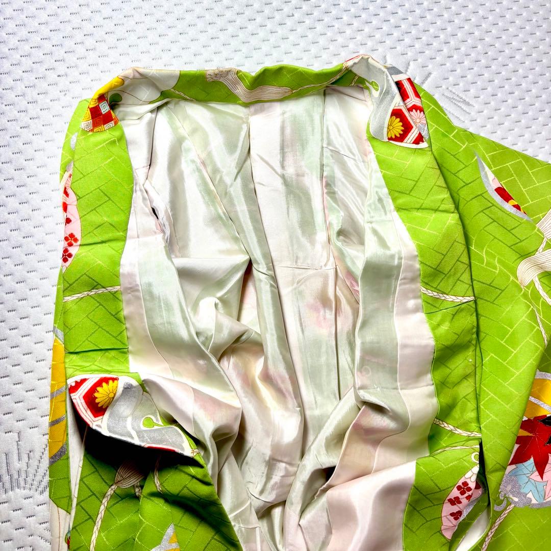 【七五三 七歳女の子　正絹　着物　帯　襦袢　草履バッグ　小物類】