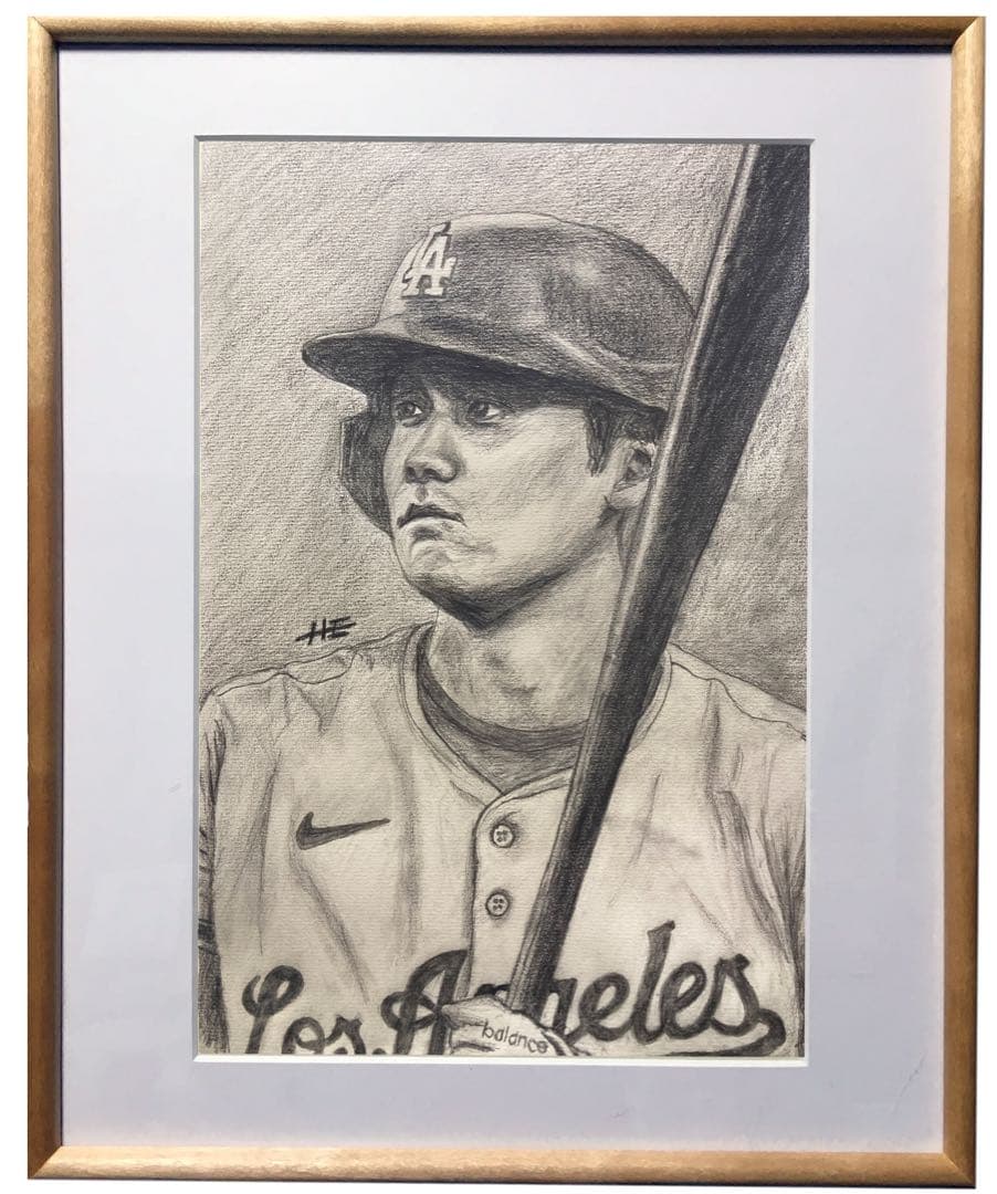 2024MLBワールドシリーズ優勝記念　ドジャース 大谷翔平デッサン