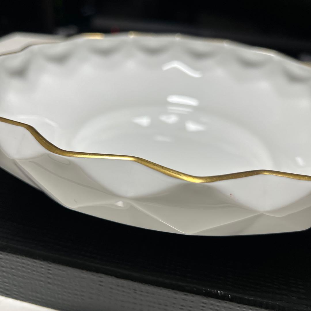 美品◆希少品　オールド大倉陶園 ゴールドライン25cm皿　ヴィンテージ食器