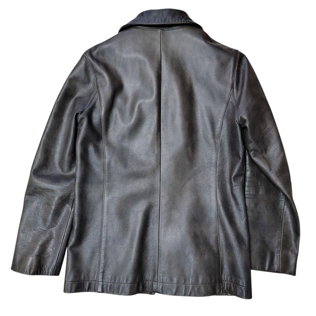 90S フランス製 アーペーセー APC 牛革 レザージャケット トラッカー