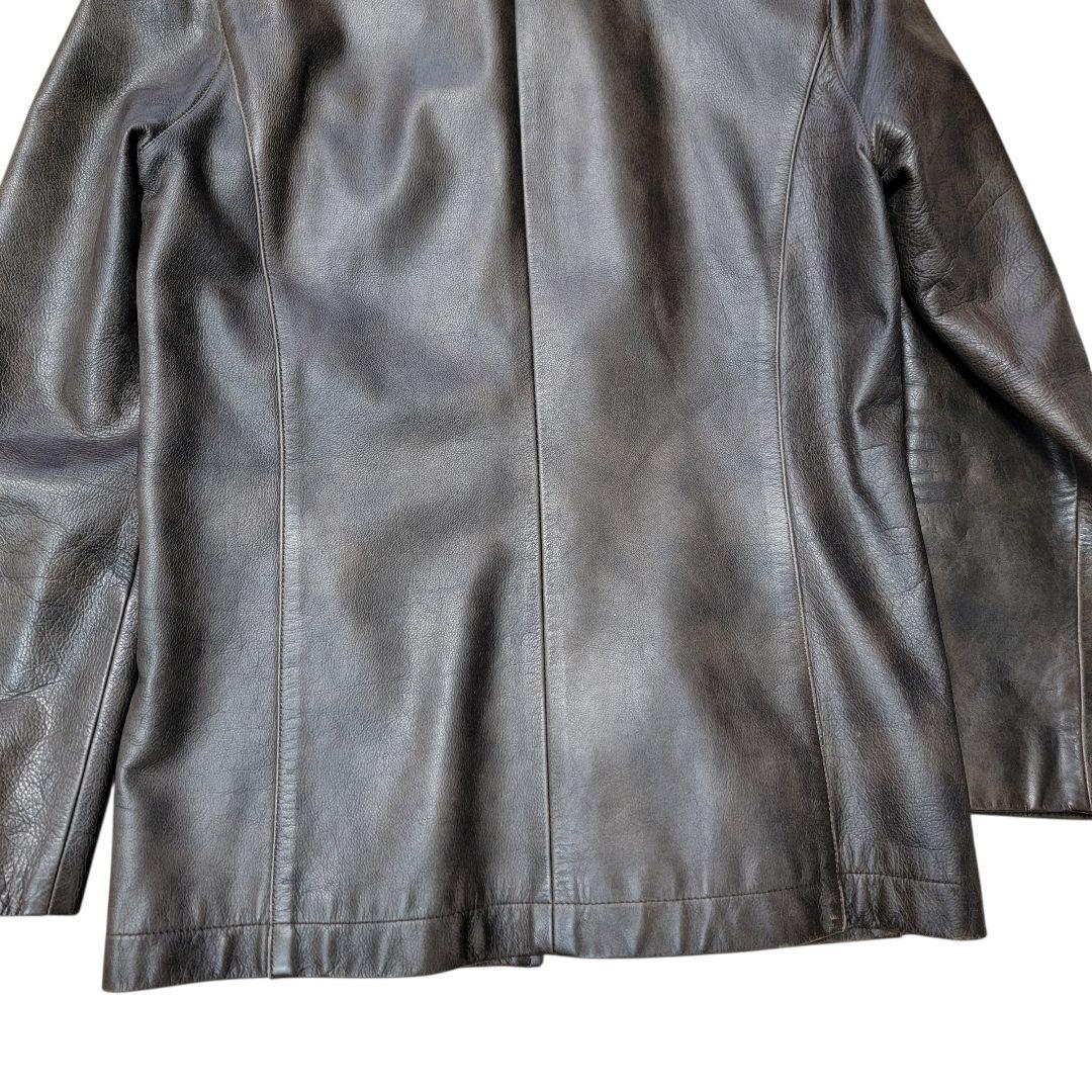 90S フランス製 アーペーセー APC 牛革 レザージャケット トラッカー