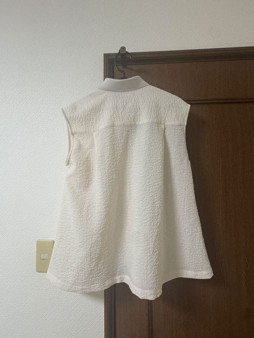 ノースリーブポロシャツ ホワイト