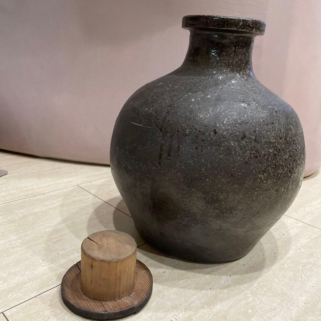 壺　木蓋　焼物 置物 アンティーク コレクション