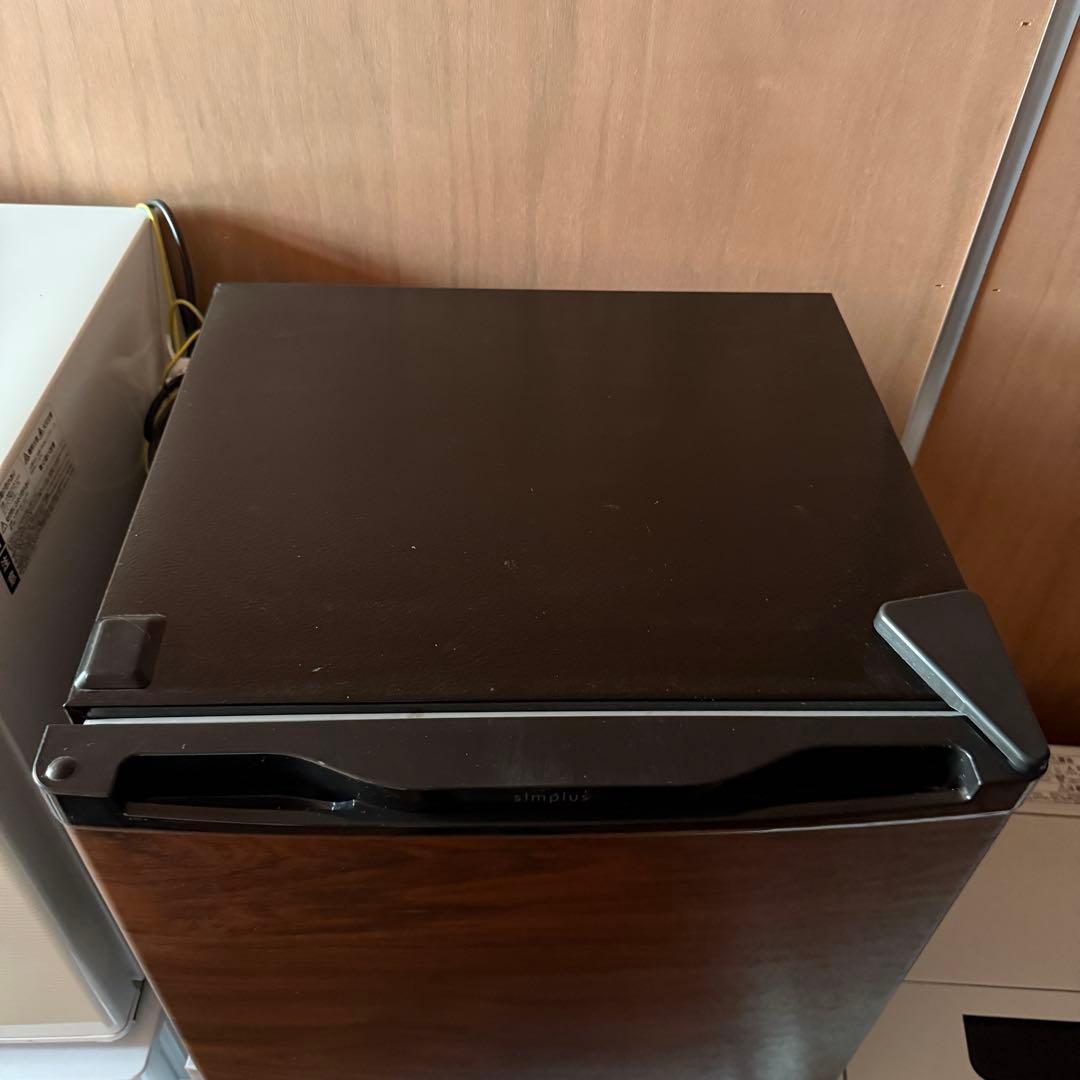 ☆シンプラス 1ドア冷蔵庫☆SP-46L1-WD ブラック木目調