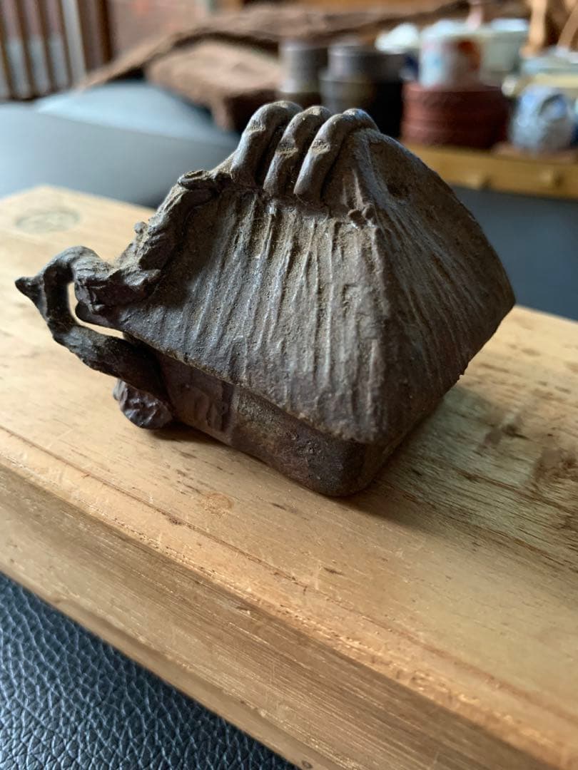 ミニチュア置物、ミニ盆栽に最適　和風インテリア　在銘あり　盆栽用添景物ミニ盆栽