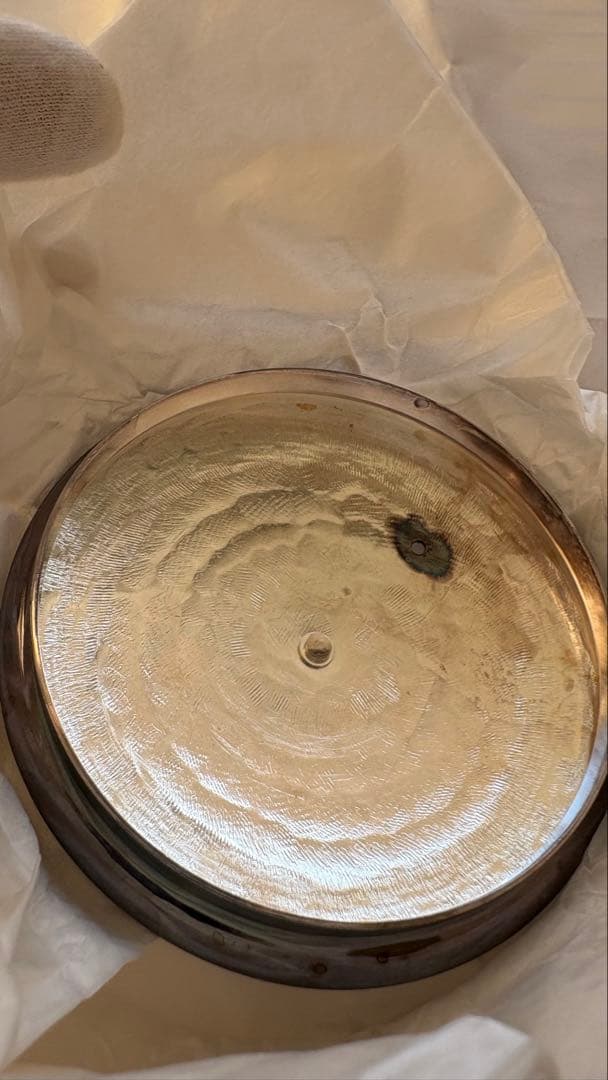 秀夆堂製　銀瓶丸型五合 銀いぶし仕上