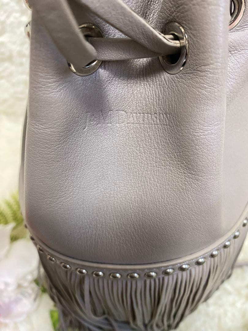 J&M DAVIDSON カーニバル フリンジレザーショルダーバッグ グレージュ