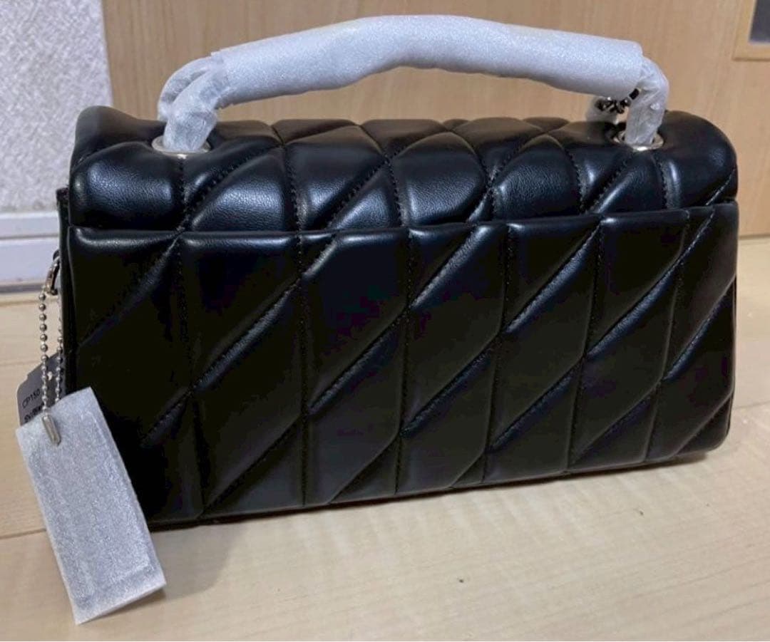 【訳あり】COACHコーチ cp150 タビーショルダー26黒Cマークシルバー色