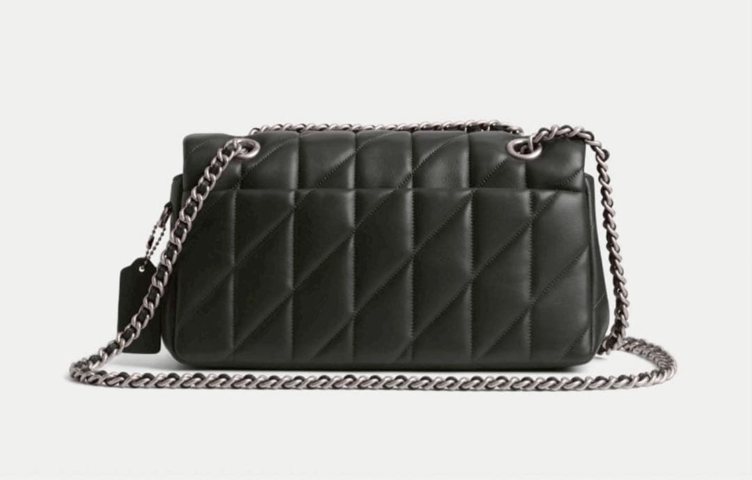 【訳あり】COACHコーチ cp150 タビーショルダー26黒Cマークシルバー色