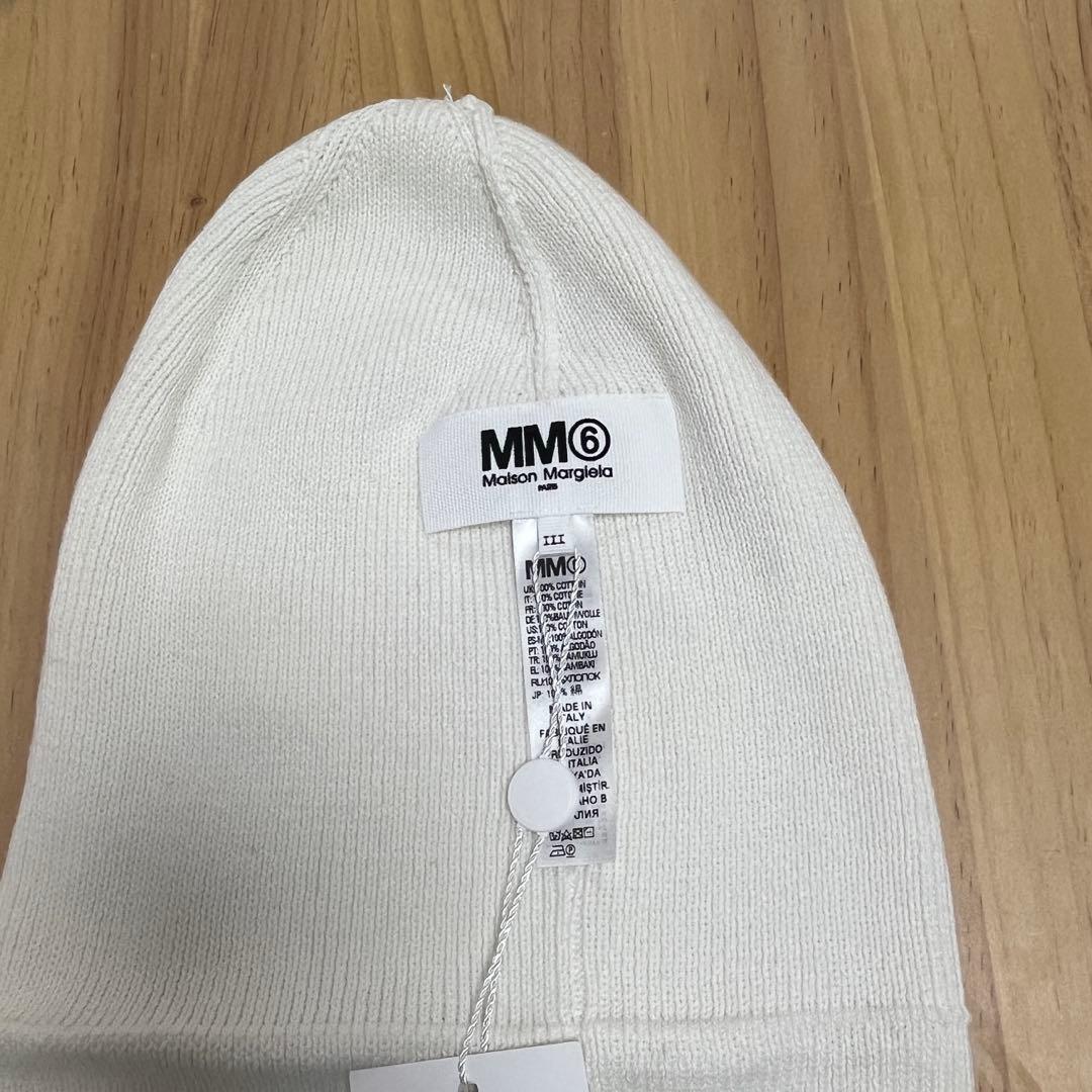 MM6 Maison Margiela 6 ロゴマーク　刺繍　ニット帽　ビーニー