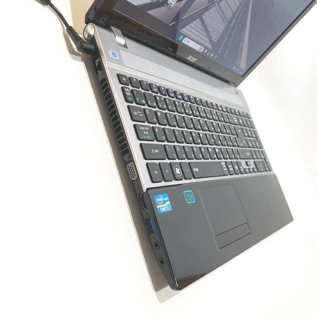 初心者✨ブルーレイ・オフィス✨黒シルバー✨すぐ使えるノートパソコン◇D420-1