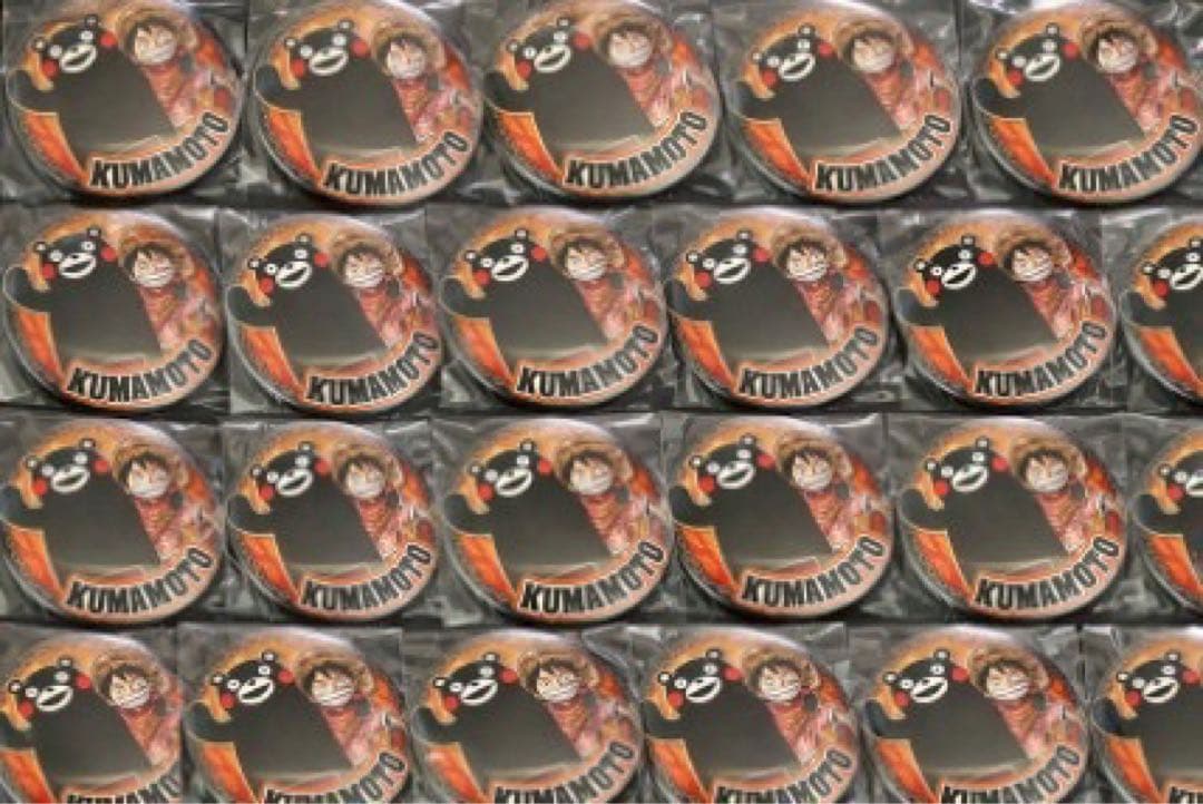 ワンピース 缶バッジ ルフィ&くまモン 20点