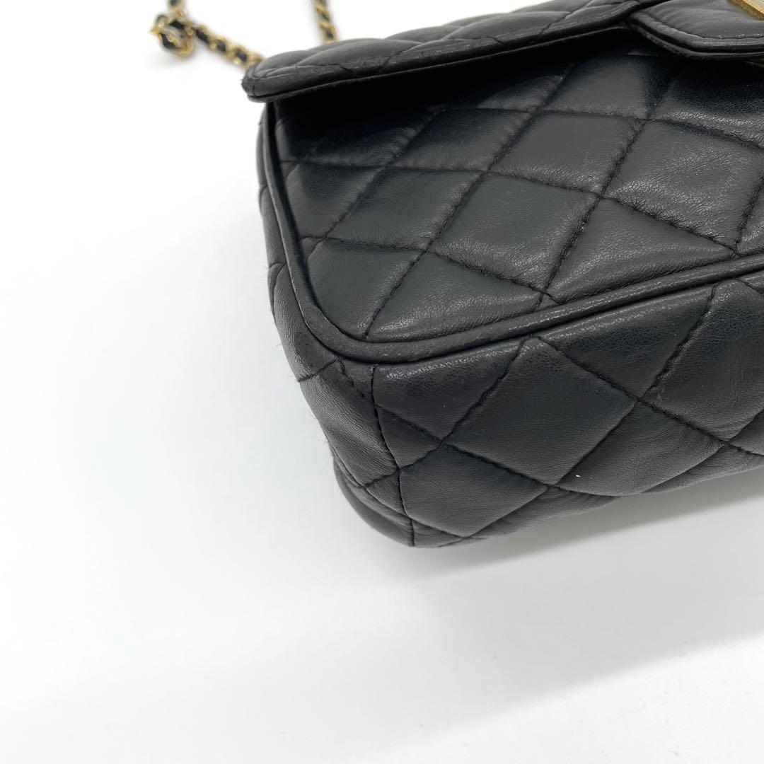 【美品】ジバンシー　ショルダーバッグ　ダブルチェーン　キルティング　レザー　黒