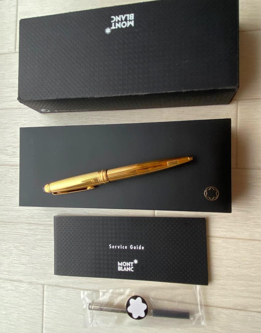 未使用に近い モンブラン ソリテール シルバー ゴールド ボールペン 付属品付き