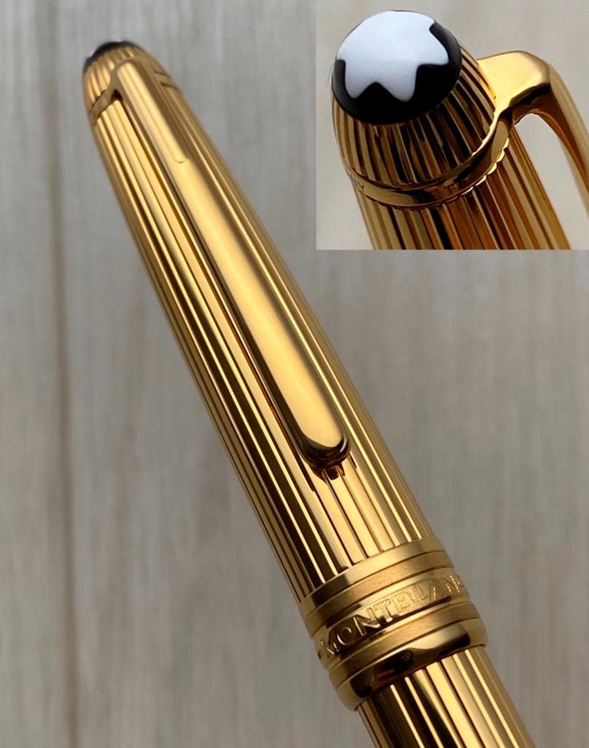 未使用に近い モンブラン ソリテール シルバー ゴールド ボールペン 付属品付き