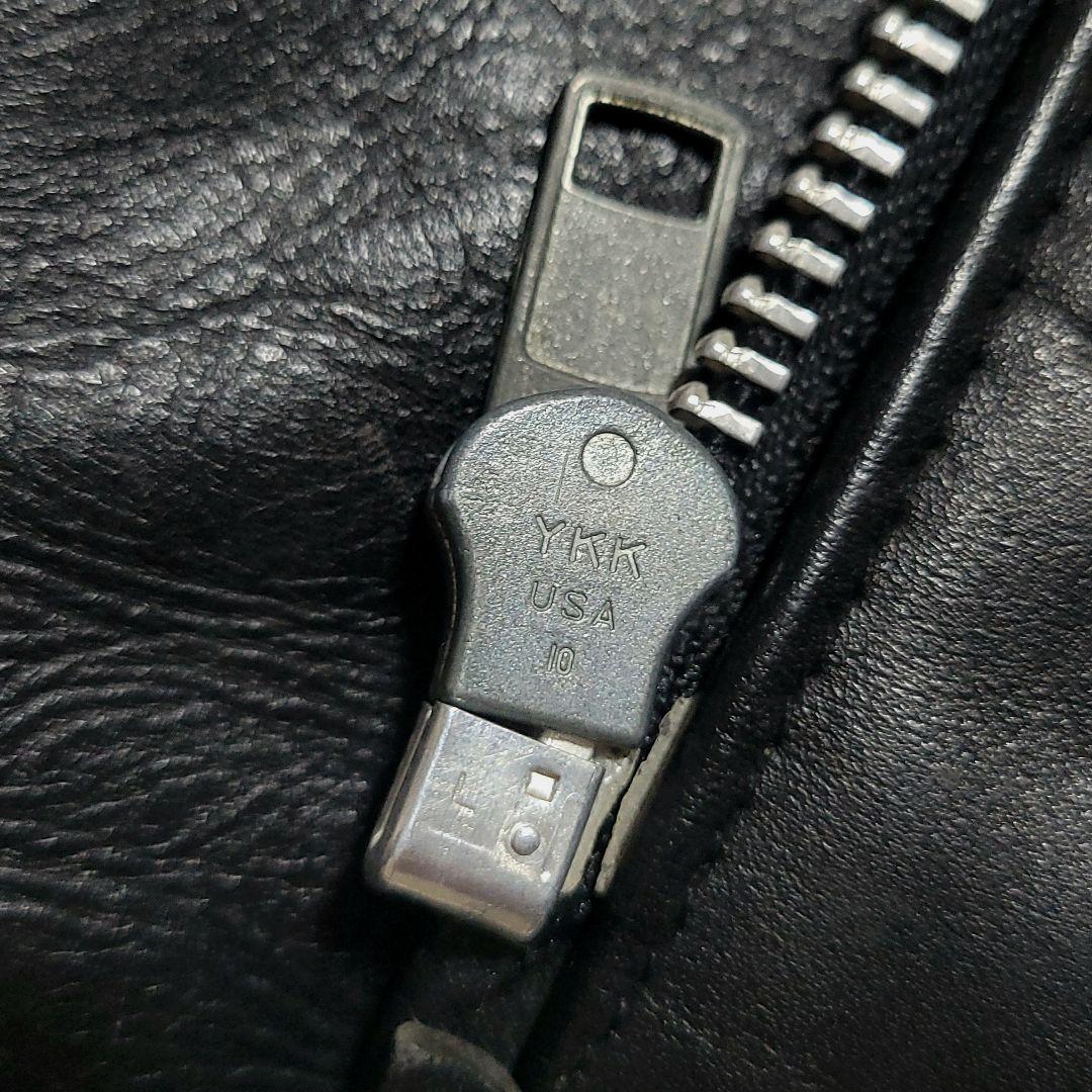 Schott　 シングル ライダースジャケット 643 レザー 牛革 米国製 黒