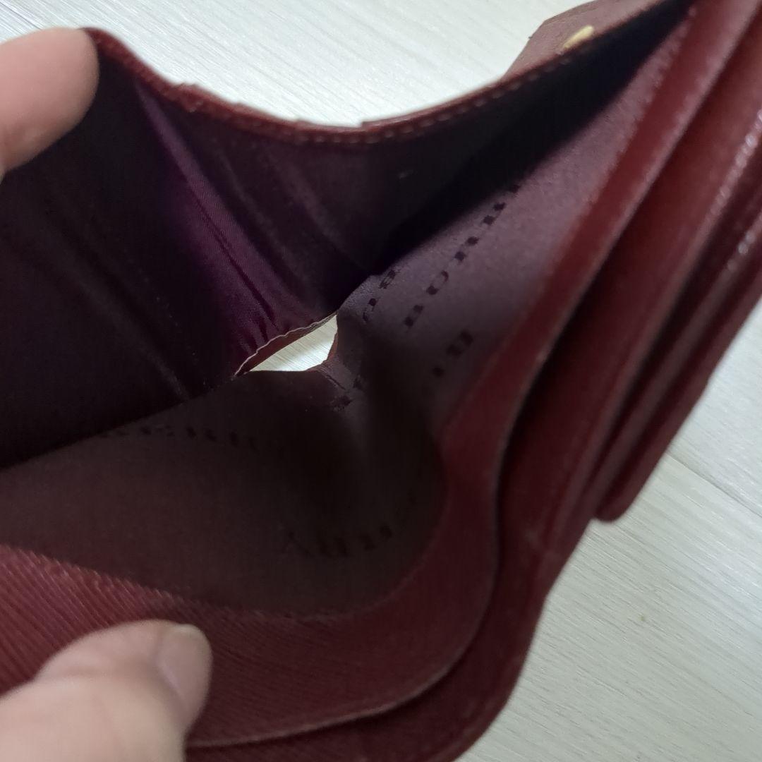 Burberry　バーバリー　折り財布　ノバチェック　ボルドー　ワインレッド　赤