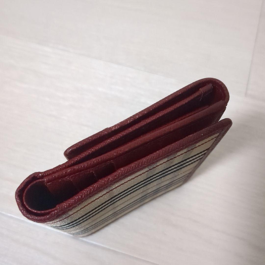 Burberry　バーバリー　折り財布　ノバチェック　ボルドー　ワインレッド　赤