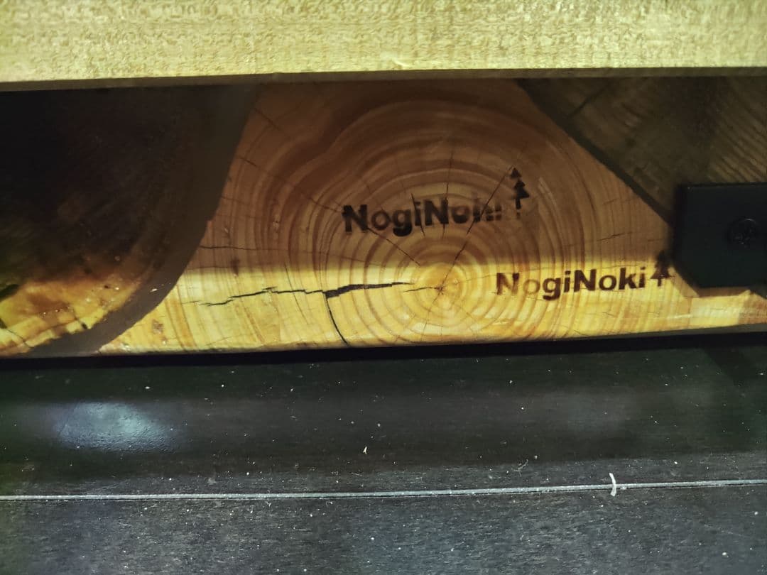 杉の輪切りのレジンテーブル　ローテーブル