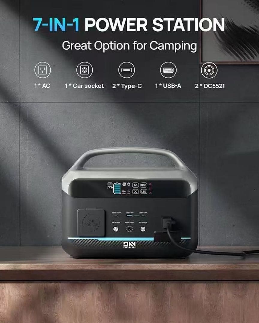 ポータブル電源大容量600w 307.2Wh 災害 ソーラーキャンプ 軽量