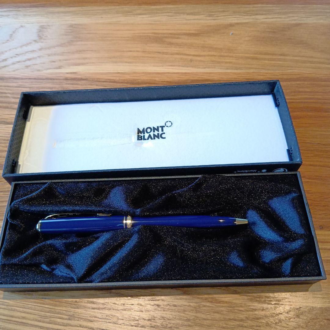 MONT BLANC 　ネイビー　 ボールペン 専用ケース付き