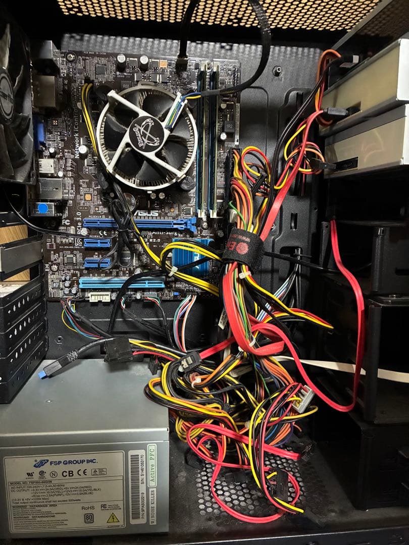 PCケース/ASUSマザーボード/CPU/MEM/BD/DVD/電源などセット