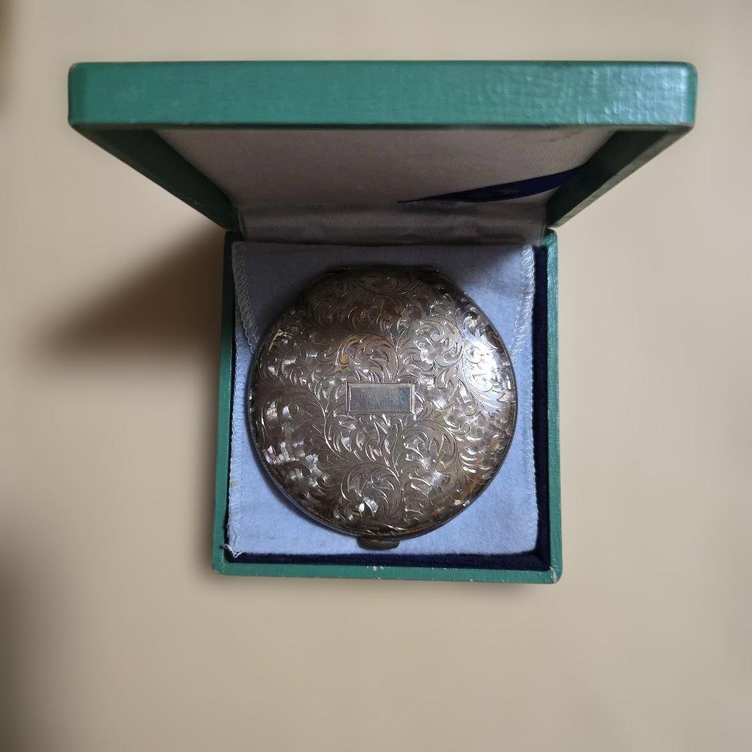 銀製　コンパクトミラー