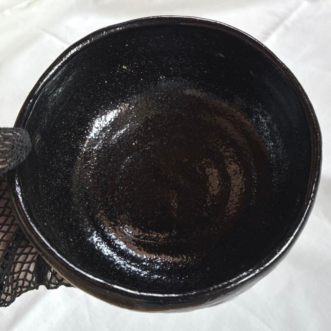 ✨美品✨黒楽『あら磯』茶盌　のんこう写『伊東桂楽 造』✨共箱　外箱　共布　歴栞