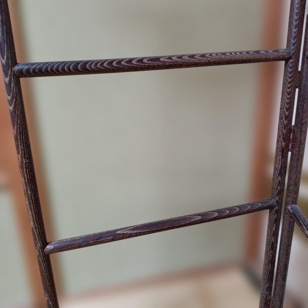 【昭和レトロ】衣桁　着物かけ　木製　フック付き　服かけ