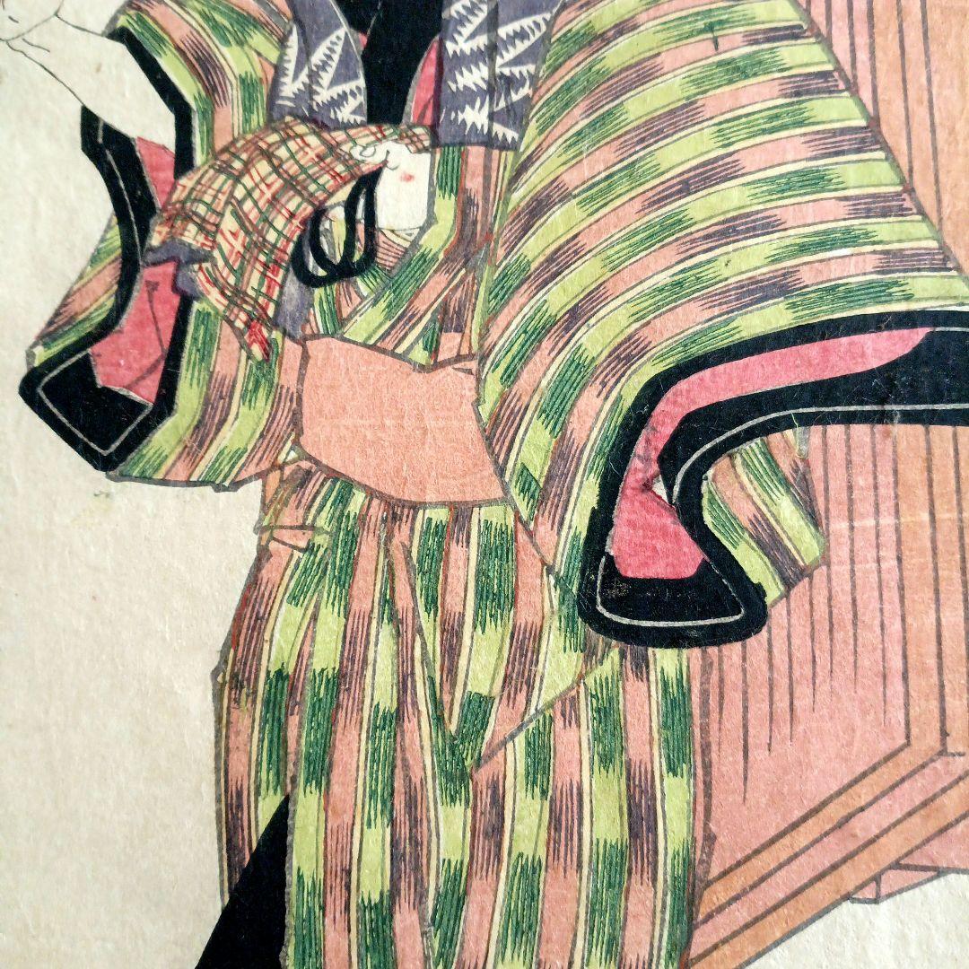 浮世絵版画、仮名手本忠臣蔵瀬川菊之丞、歌川国貞画三枚綴り内の1枚売り文政9年出版