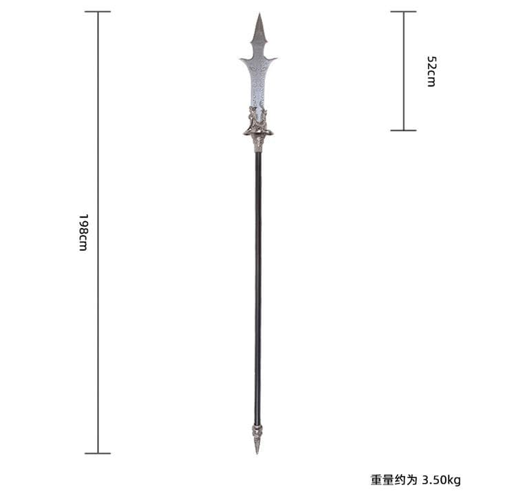 楊戬三尖両刃銃 日本刀 模造刀 居合刀 武士道 武蔵 鑑賞用 手鍛造打