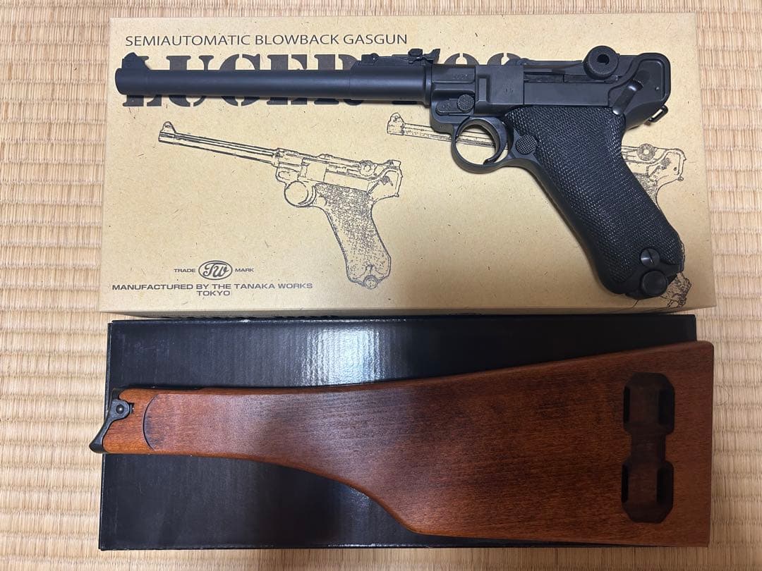 タナカ ルガーP08 8インチモデル＋木製ストック(8インチ用)