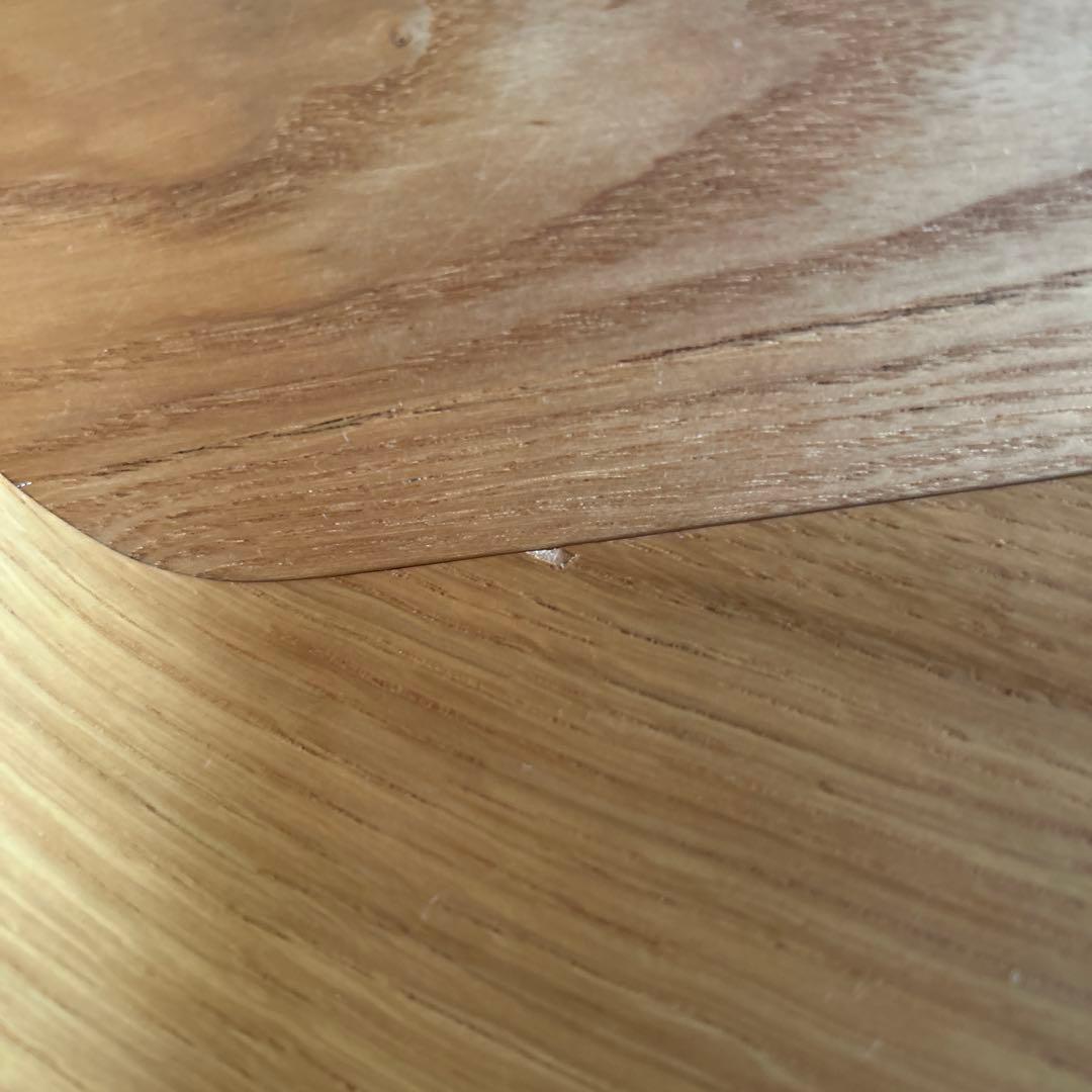 無印良品　重なるテーブルベンチ　オーク材　成形合板　廃盤　入手困難