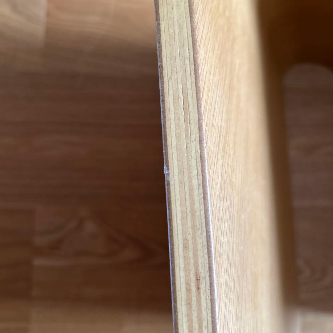 無印良品　重なるテーブルベンチ　オーク材　成形合板　廃盤　入手困難